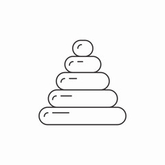 stacked round discs icon sign vector