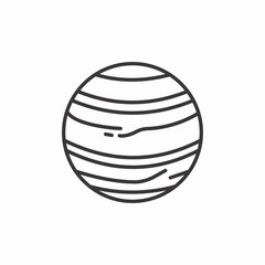 striped gas planet icon sign vector