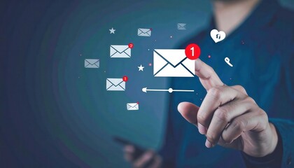 Digital Notification of New Emails with User Interaction and Chaos Control