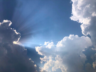 Sun Rays Breaking Through Dramatic Clouds