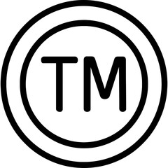 Trademark symbol minimal vector icon