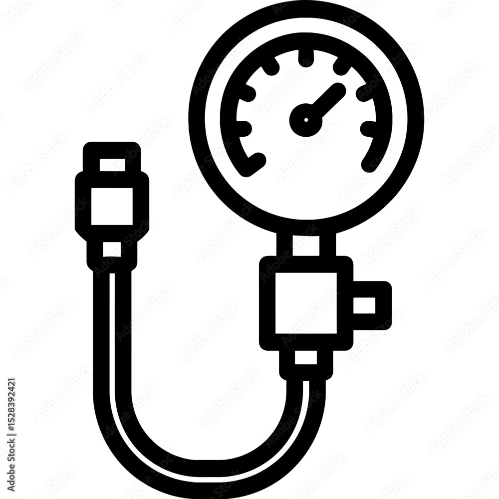 Poster minimalist compression tester icon