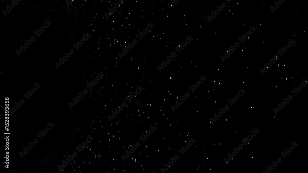 Poster particles floating upwards in space with a black hole effect. perfect for compositing