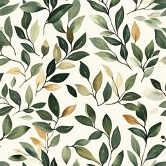 Delicate botanical pattern of leaves