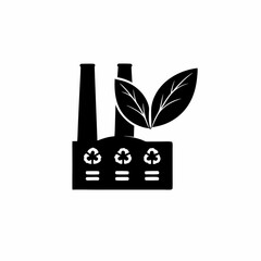 creative and simple minimal details Outline  eco factory icon vector