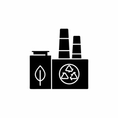 creative and simple minimal details Outline  eco factory icon vector