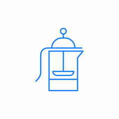 french press coffee icon sign vector