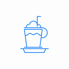 frappe drink icon sign vector