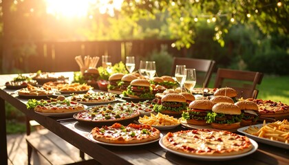 Sunset Garden BBQ Feast.