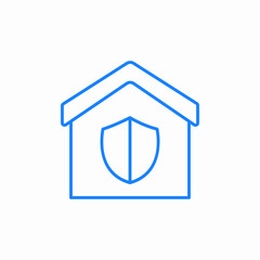 home security shield icon sign vector