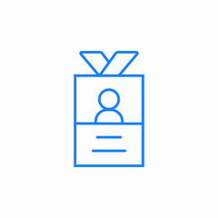id badge personnel icon sign vector
