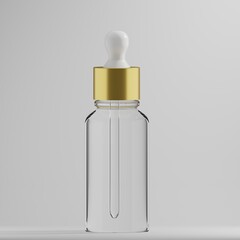 Clear Glass Dropper Bottle Mockup