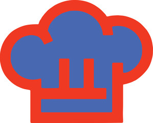 A bold vector chef hat logo, featuring a minimalist and modern outline design, perfect for culinary branding, restaurants, food startups, or kitchen-related businesses.