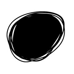 Abstract hand drawn black circle
