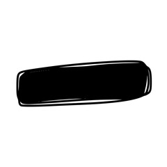 Hand drawn black rectangle