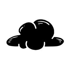 Hand drawn black cloud