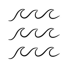 Hand drawn water waves