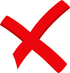 Fototapeta premium red cross mark 