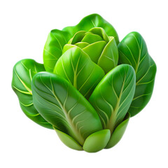 Obraz premium Fresh green cabbage isolated on transparent background