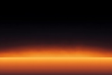 Naklejka premium Minimalist gradient of dark fading to vibrant orange, symbolizing a digital horizon, energy flow, data boundaries, or the dawn of a new technological era.