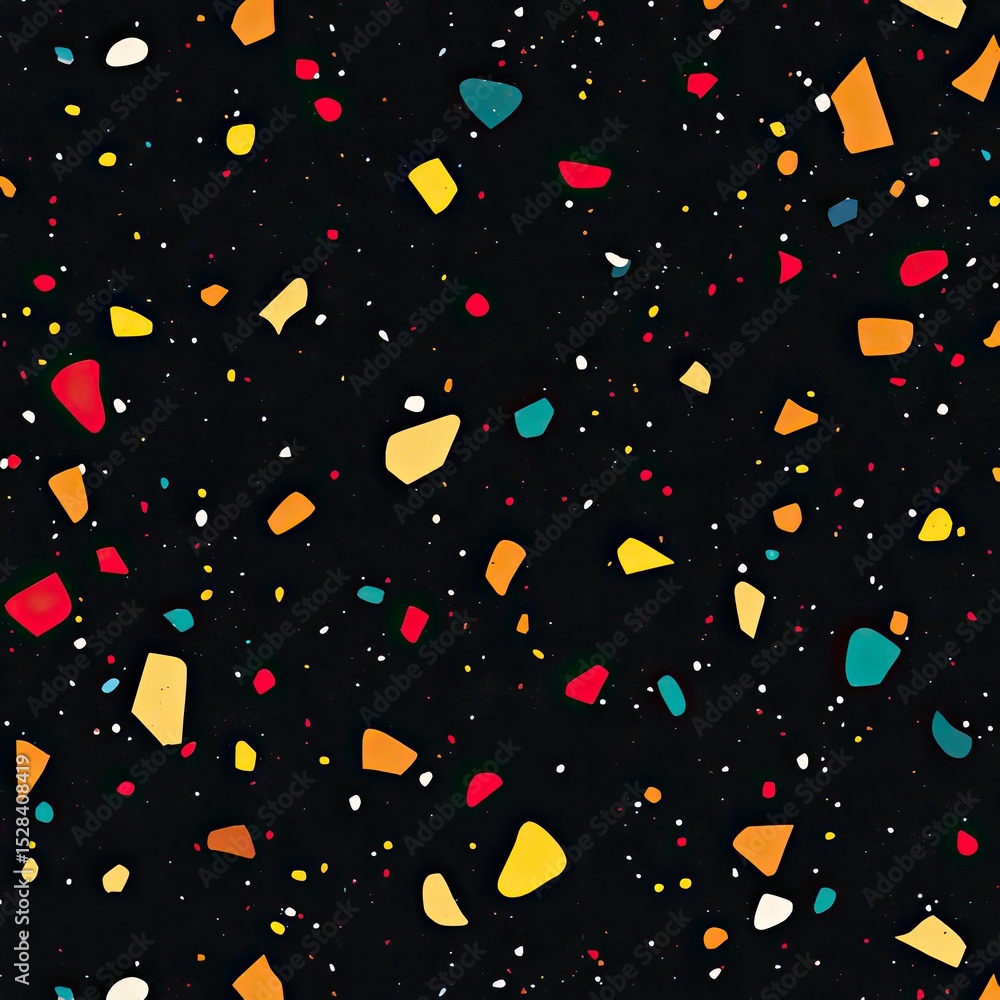 Poster abstract colorful mosaic pattern on dark background