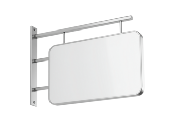 Modern Rectangle Hanging Sign Mockup Blank Template for Business Branding and Design