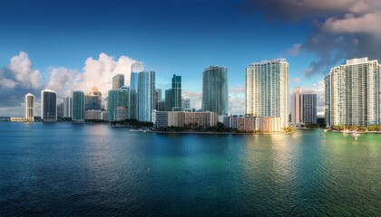 Naklejka premium miami business district in southern florida
