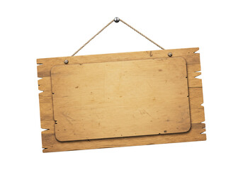 Rustic Wooden Hanging Sign Blank Vintage Wood Signboard for Message, Notice, or Announcement
