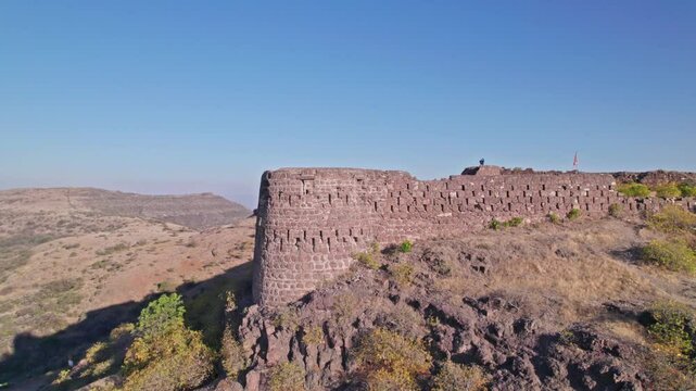  Malhargad Fort, also known as Sonori Fort, stands as the Maratha Empire&rsquo;s final chapter in stone, captured in stunning drone views