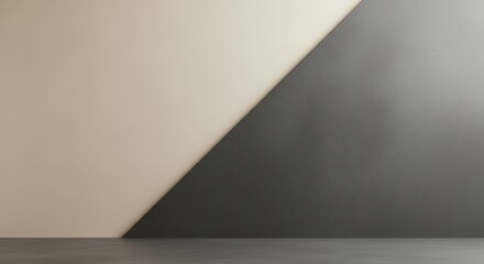 Diagonal black wall shadow