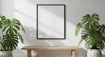 Bright frame between plants
