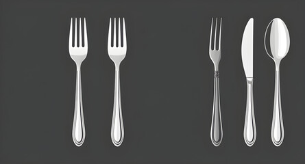 Fork and spoon vector, Cutlery illustration, Dining utensils vector, Spoon and fork icon, Tableware vector, Eating utensils, Silverware vector, Kitchen utensils vector, Spoon fork set, Restaurant icon