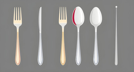 Fork and spoon vector, Cutlery illustration, Dining utensils vector, Spoon and fork icon, Tableware vector, Eating utensils, Silverware vector, Kitchen utensils vector, Spoon fork set, Restaurant icon