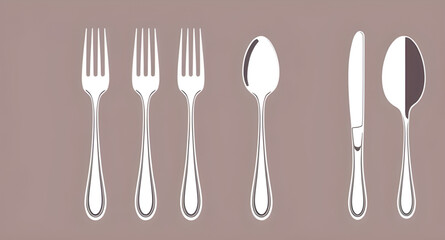 Fork and spoon vector, Cutlery illustration, Dining utensils vector, Spoon and fork icon, Tableware vector, Eating utensils, Silverware vector, Kitchen utensils vector, Spoon fork set, Restaurant icon