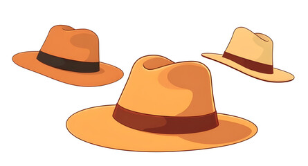 Hat vector set, Collection of hats, Fashion hats vector, Hat clipart, Headwear vector illustration, Different types of hats, Hat icons set, Hat silhouette vector, Assorted hats vector, Casual hat vect