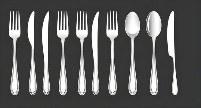 Fork and spoon vector, Cutlery illustration, Dining utensils vector, Spoon and fork icon, Tableware vector, Eating utensils, Silverware vector, Kitchen utensils vector, Spoon fork set, Restaurant icon