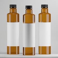 Triple Amber Bottle Mockup