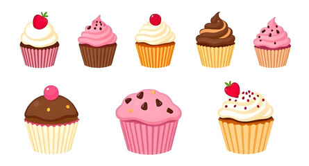 Cupcake vector, Cupcake illustration, Cupcake clipart, Cupcake icon, Cupcake drawing, Sweet cupcake vector, Cupcake dessert vector, Frosted cupcake, Cupcake with sprinkles, Cute cupcake vector, Chocol