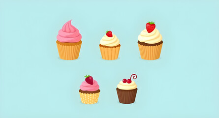 Cupcake vector, Cupcake illustration, Cupcake clipart, Cupcake icon, Cupcake drawing, Sweet cupcake vector, Cupcake dessert vector, Frosted cupcake, Cupcake with sprinkles, Cute cupcake vector, Chocol