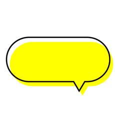 横長吹き出しアイコン（黄色・POPデザイン）