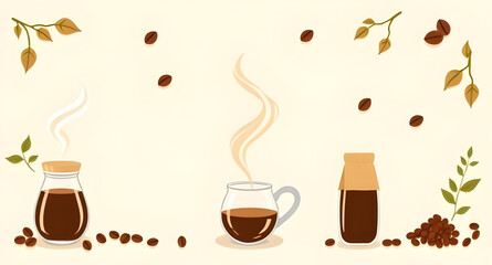Coffee cup vector, Cup of coffee illustration, Hot coffee vector, Coffee mug vector, Coffee drink art, Coffee icon, Espresso cup vector, Steaming coffee illustration, Coffee flat design, Coffee clipar