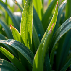 Fototapeta premium Serene Nature Scene Reflecting a Clean Environment and Healthy Growth