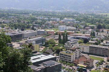 Vaduz cityscapes in summer