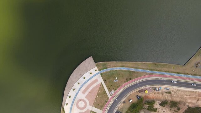 aerial view of Olarias Lake, Ponta Grossa, Brazil