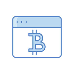 Bitcoin Webpage Icon vector
