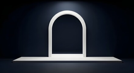 Black arch in wall
