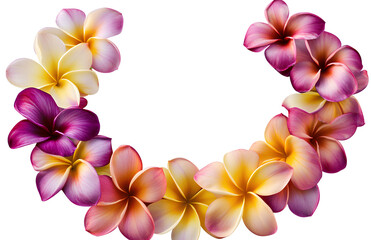 Colorful Plumeria Flower Wreath White