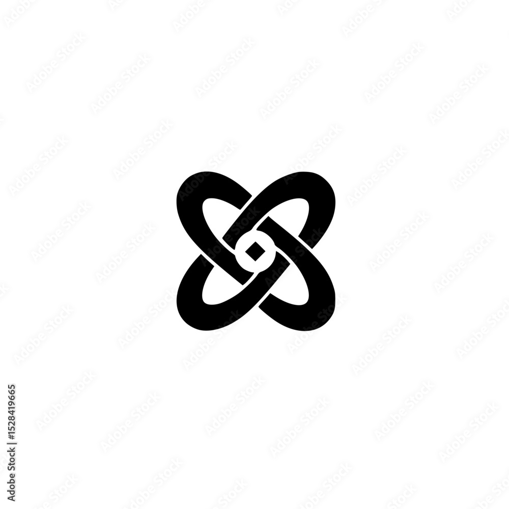 Poster unique icon set featuring an artistic knot design suitable for various digital applications and bran