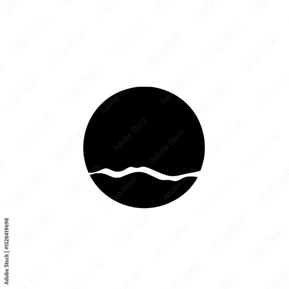 Aufkleber simple icon set representing nature and water in a minimalist design for various applications