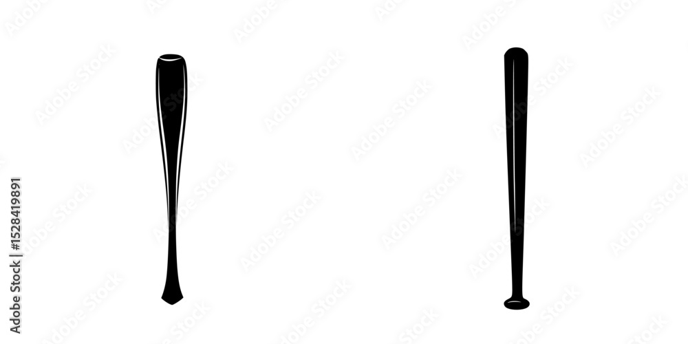 Poster unique collection of minimalist baseball bat icons designed for various applications and projects